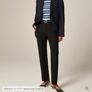 J. Crew Black Kate straight-leg pant in four-season stretch